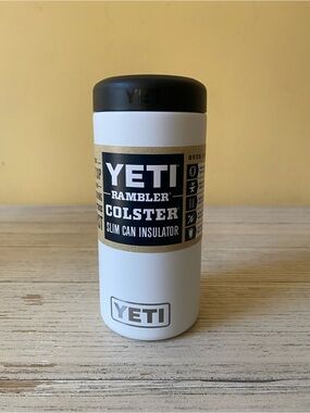 YETI Rambler 12 Oz Colster  Slim Can Insulator - White
